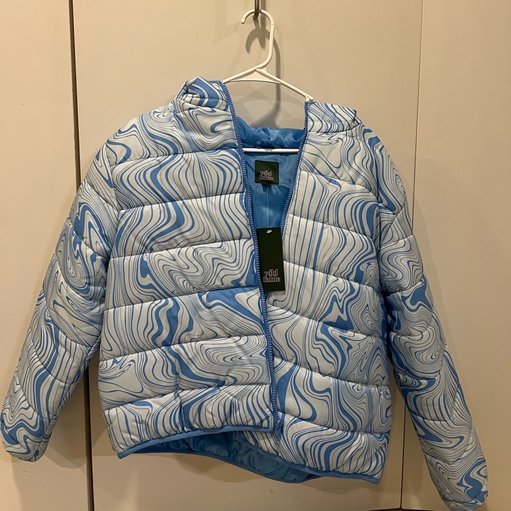Wild Fable Blue Swirl Jacket in size small